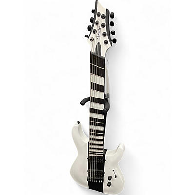 Used Schecter Diamond Series Rob Scallon C8 Arctic White Solid Body Electric Guitar