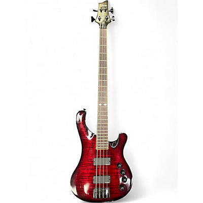 Used Schecter Guitar Research 004 BASS Trans Red Electric Bass Guitar