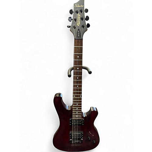 Used Schecter Guitar Research 006 Deluxe Red Solid Body Electric Guitar Red