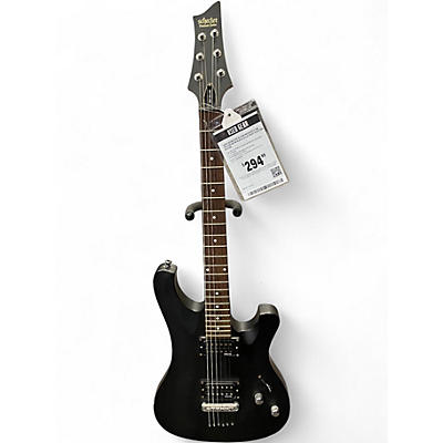 Used Schecter Guitar Research 006 deluxe Satin Black Solid Body Electric Guitar