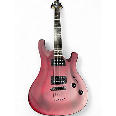 Used Schecter Guitar Research 006 deluxe  Trans Crimson Red Solid Body Electric Guitar