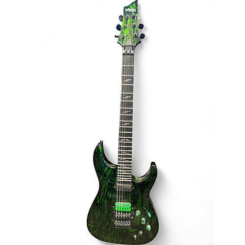 Used Schecter Guitar Research 1470 c1 silver mountain toxic venom Solid Body Electric Guitar toxic venom