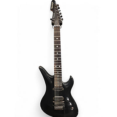 Used Schecter Guitar Research A-7 Diamond series FR Black Solid Body Electric Guitar