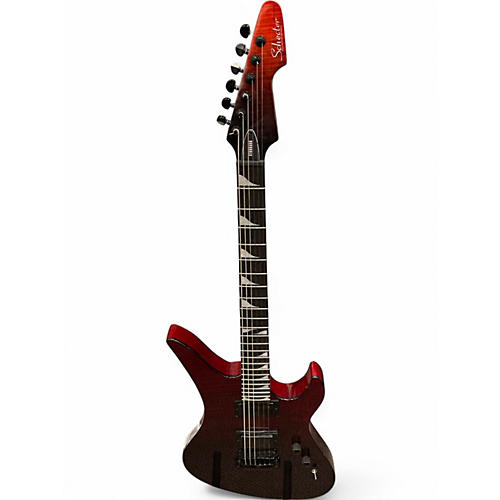 Used Schecter Guitar Research AVENGER STANDARD Crimson Red Trans Solid Body Electric Guitar Crimson Red Trans