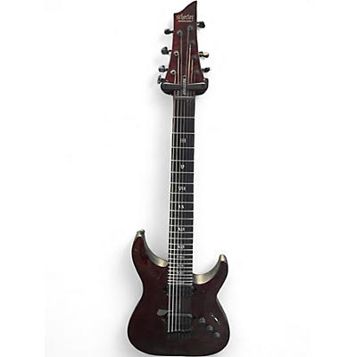 Used Schecter Guitar Research Apocalypse 7 string Red Solid Body Electric Guitar