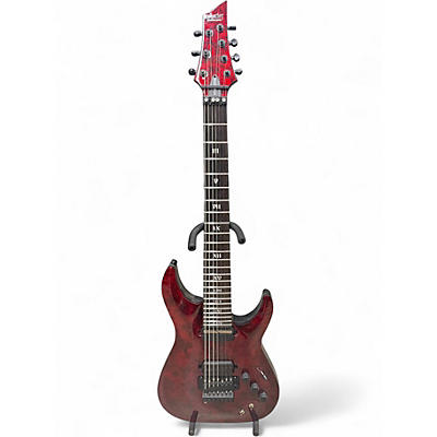 Used Schecter Guitar Research Apocalypse C-7 FRS Red reign Solid Body Electric Guitar