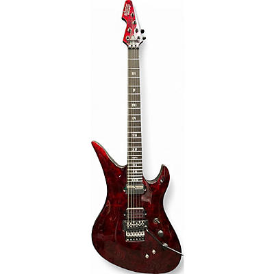 Used Schecter Guitar Research Avenger Apocalypse FRS Red Reign Solid Body Electric Guitar