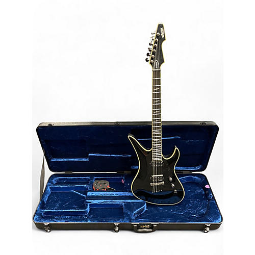 Used Schecter Guitar Research Avenger Blackjack Black Solid Body Electric Guitar Black