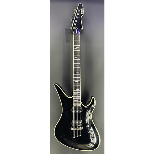 Schecter Guitar Research Used Schecter Guitar Research Avenger Blackjack Gloss Black Solid Body Electric Guitar gloss black