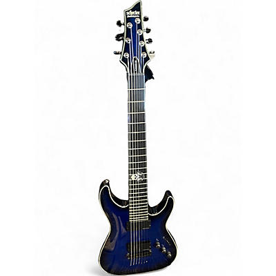 Used Schecter Guitar Research BLACKJACK SLS C7 Trans Blue Baritone Guitars