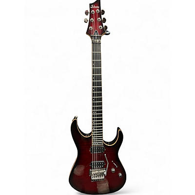 Used Schecter Guitar Research Banshee-6 FR  Crimson Red Burst Solid Body Electric Guitar