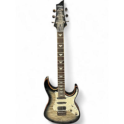 Used Schecter Guitar Research Banshee Black Solid Body Electric Guitar