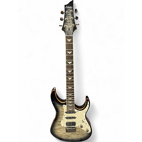 Used Schecter Guitar Research Banshee Black Solid Body Electric Guitar Black