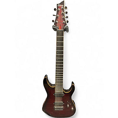Used Schecter Guitar Research Banshee Crimson Burst Solid Body Electric Guitar