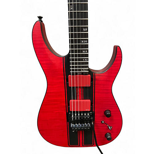 Used Schecter Guitar Research Banshee GT FR-6 Satin Trans Red Solid Body Electric Guitar Satin Trans Red