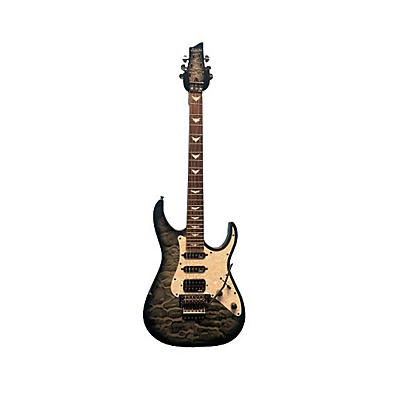 Schecter Guitar Research Used Schecter Guitar Research Banshee Quilted Grey Solid Body Electric Guitar