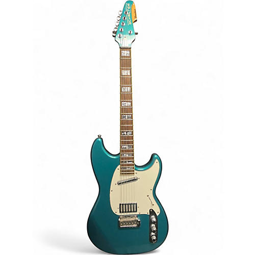 Used Schecter Guitar Research Banshee Teal Sparkle Solid Body Electric Guitar Teal Sparkle
