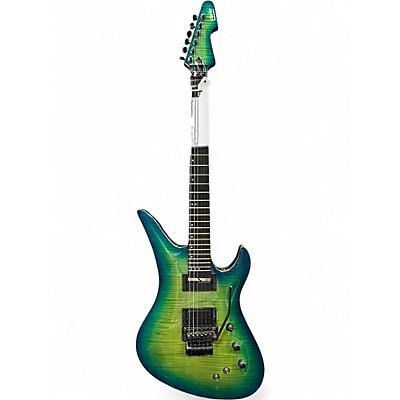 Used Schecter Guitar Research BlackJack SLS Avenger FR-S Aquaburst Solid Body Electric Guitar