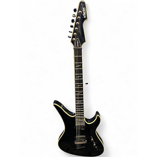 Used Schecter Guitar Research Blackjack Avenger Floyd Rose Black Solid Body Electric Guitar Black