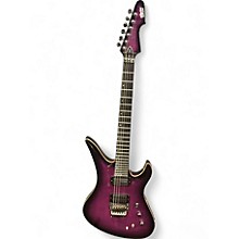 Used Schecter Guitar Research Blackjack Avenger Floyd Rose Purple Solid Body Electric Guitar