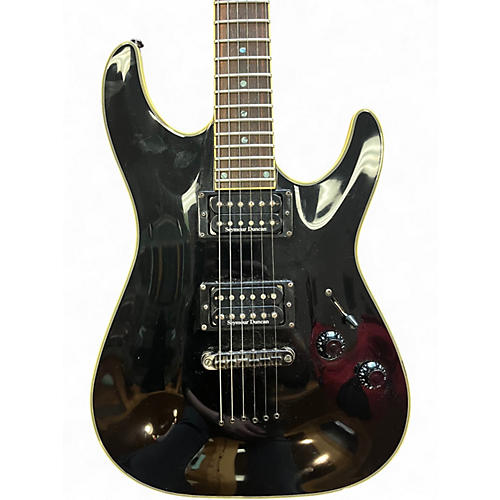 Used Schecter Guitar Research Blackjack C1 Black Solid Body Electric Guitar Black