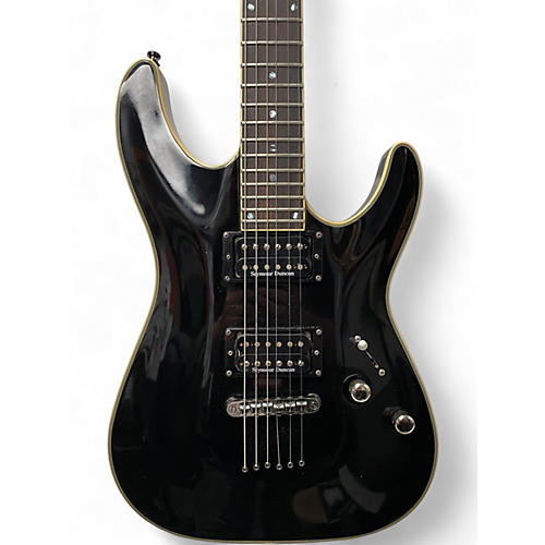 Used Schecter Guitar Research Blackjack C1 Black Solid Body Electric Guitar Black