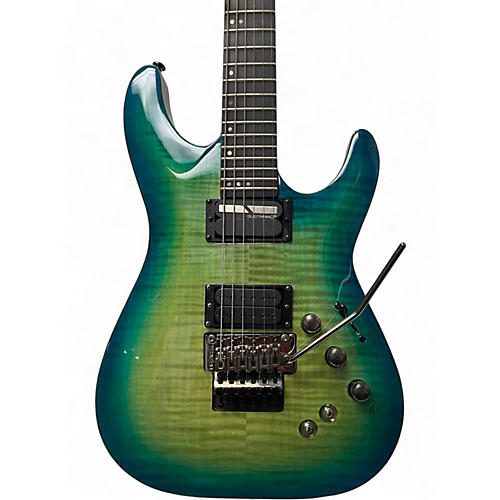 Used Schecter Guitar Research Blackjack C1 SLS FR Aquaburst Solid Body Electric Guitar Aquaburst