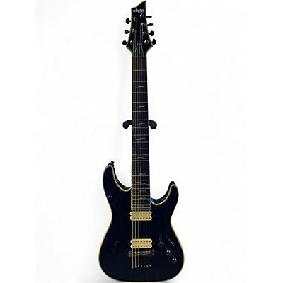 Used Schecter Guitar Research Blackjack C7 Black Solid Body Electric Guitar