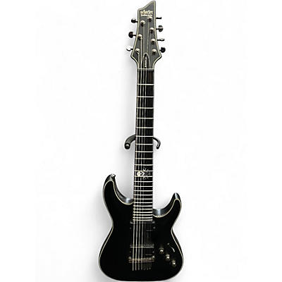 Used Schecter Guitar Research Blackjack C7 Black Solid Body Electric Guitar
