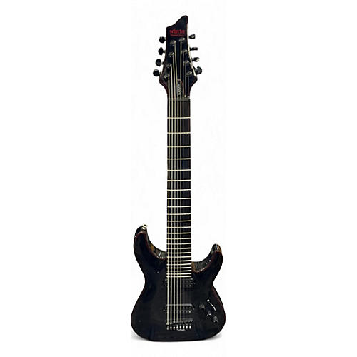 Used Schecter Guitar Research Blackjack C8 Black with red trim Solid Body Electric Guitar Black with red trim