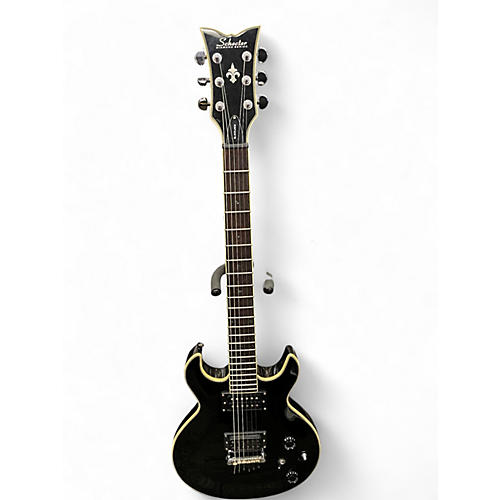 Used Schecter Guitar Research Blackjack S1 Diamond Series Black Solid Body Electric Guitar Black