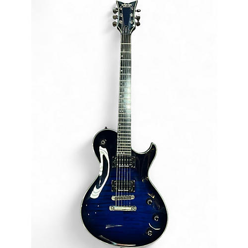 Used Schecter Guitar Research Blackjack SLS Blue Burst Solid Body Electric Guitar Blue Burst