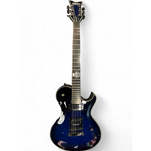 Used Schecter Guitar Research Blackjack SLS Diamond Series Blue Burst Solid Body Electric Guitar Blue Burst