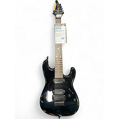 Used Schecter Guitar Research Blackjack V7 Black Solid Body Electric Guitar