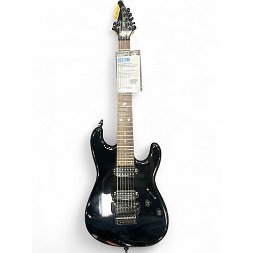 Used Schecter Guitar Research Blackjack V7 Black Solid Body Electric Guitar Black