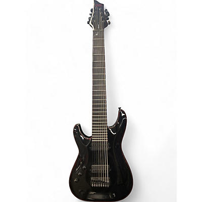 Schecter Guitar Research Used Schecter Guitar Research Blackjack V8 Left Handed Black Solid Body Electric Guitar