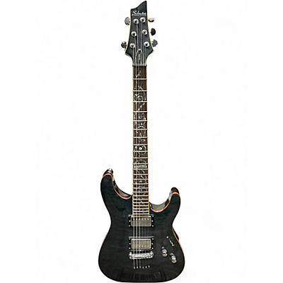 Used Schecter Guitar Research C-1 Classic Diamond Series Trans Black Solid Body Electric Guitar