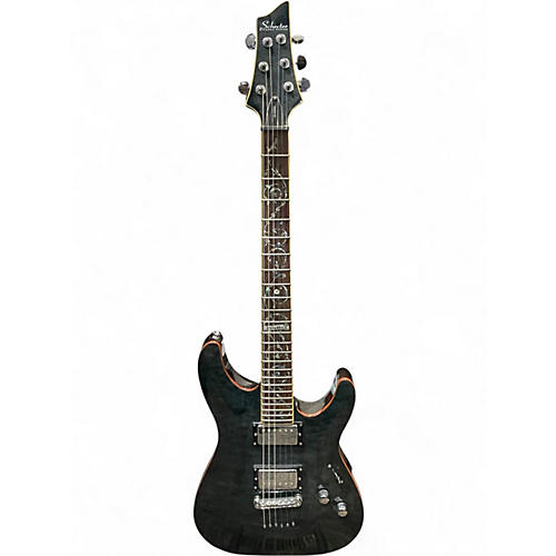 Used Schecter Guitar Research C-1 Classic Diamond Series Trans Black Solid Body Electric Guitar Trans Black