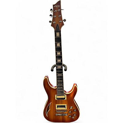 Used Schecter Guitar Research C-1 E/A Classic Faded Vintage Sunburst Hollow Body Electric Guitar