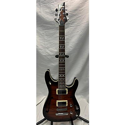 Schecter Guitar Research Used Schecter Guitar Research C-1 E/a Tobacco Sunburst Hollow Body Electric Guitar