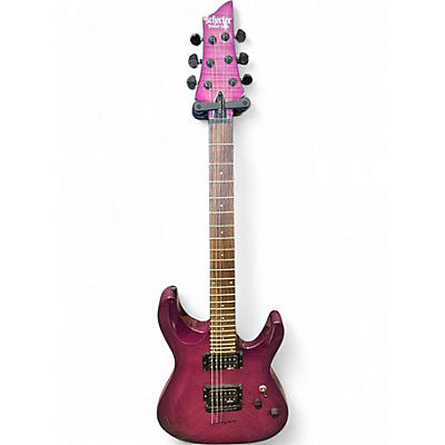 Used Schecter Guitar Research C-1 ELITE DIAMOND SERIES Pink Solid Body Electric Guitar