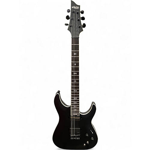 Used Schecter Guitar Research C-1 FR-S ELITE EVIL TWIN Trans Black Solid Body Electric Guitar Trans Black