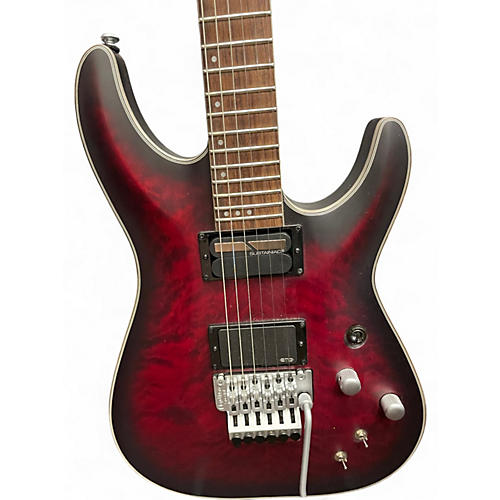 Used Schecter Guitar Research C-1 FR S PLATINUM SUSTAINIAC Black Cherry Solid Body Electric Guitar Black Cherry