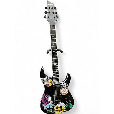 Used Schecter Guitar Research C-1 FR-S SLS Elite Evil Twin Satin Black Solid Body Electric Guitar