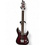 Used Schecter Guitar Research C-1 PLATINUM FR -SUSTANIC Crimson Red Burst Solid Body Electric Guitar Crimson Red Burst