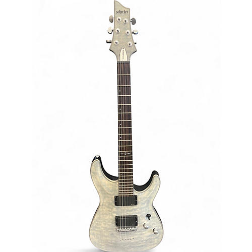 Used Schecter Guitar Research C-1 PLATINUM TRANSPARENT WHITE SATIN Solid Body Electric Guitar TRANSPARENT WHITE SATIN