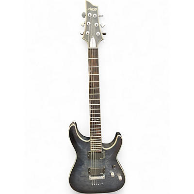 Used Schecter Guitar Research C-1 PLATINUM Translucent Black Solid Body Electric Guitar