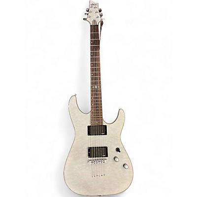Used Schecter Guitar Research C-1 PLATINUM WHITE SATIN Solid Body Electric Guitar