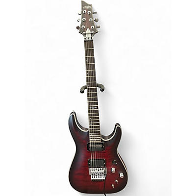 Used Schecter Guitar Research C-1 Platinum FR S SATIN CRIMSON RED BURST Solid Body Electric Guitar