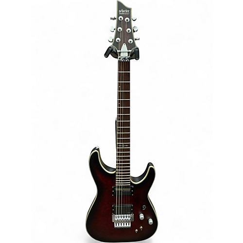 Used Schecter Guitar Research C-1 Platinum FS R Satin Crimson Burst Solid Body Electric Guitar Satin Crimson Burst